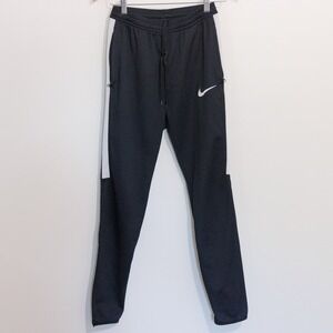 Nike Mens Dri-FIT Soccer Training Pants Black White Zip Cuff Joggers Small